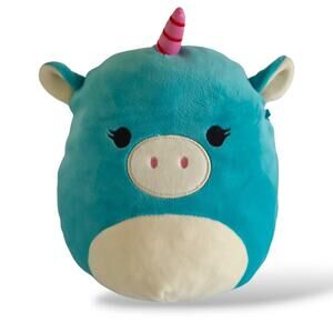 Squishmallow Ace The Unicorn 8” Plush Blue Kellytoy
